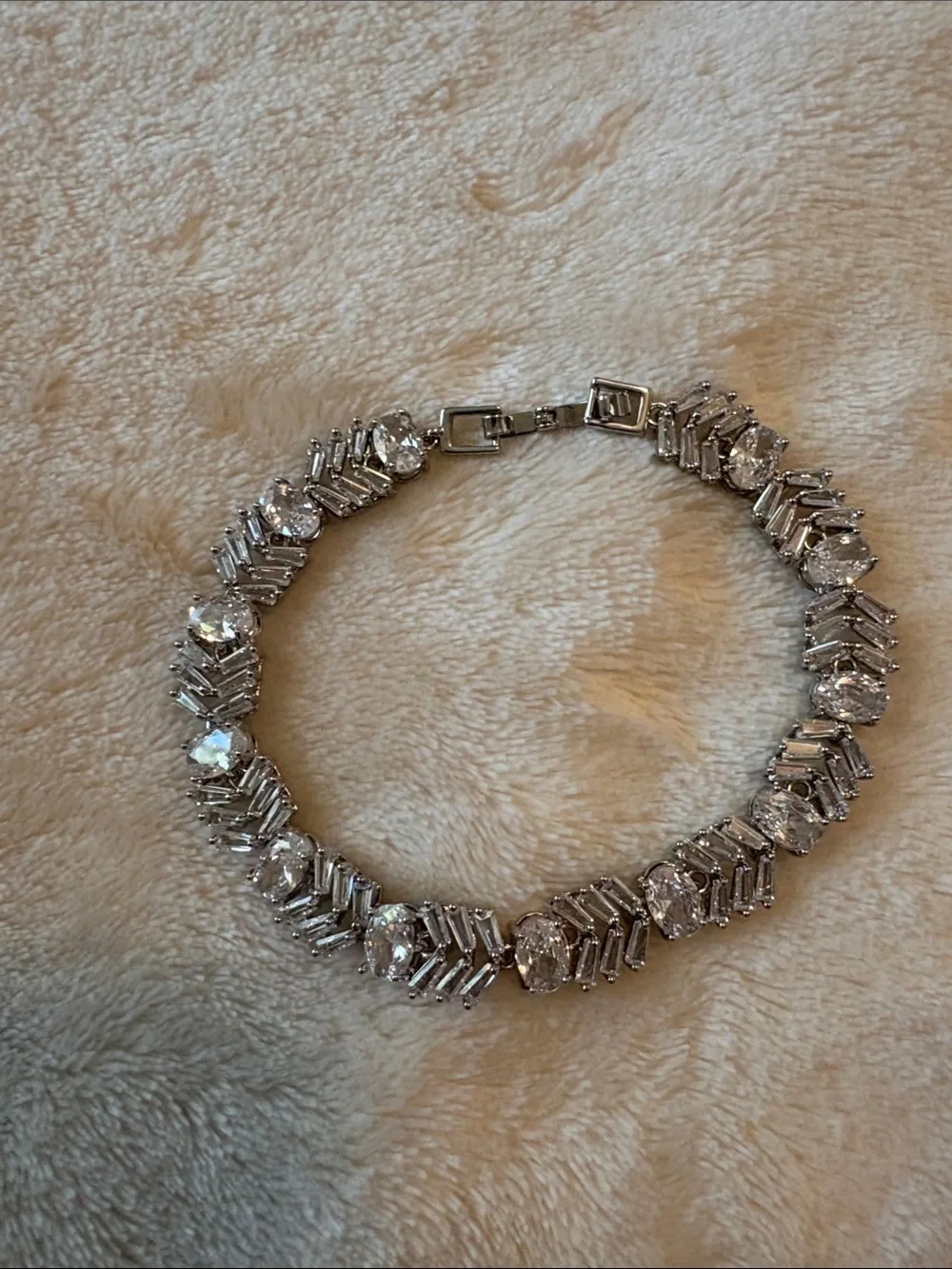 Crystal Tennis Bracelet - Silver Rhinestone Women's Jewelry